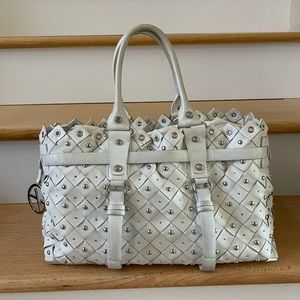 Vintage Francesco Biasia Leather Large Tote Bag